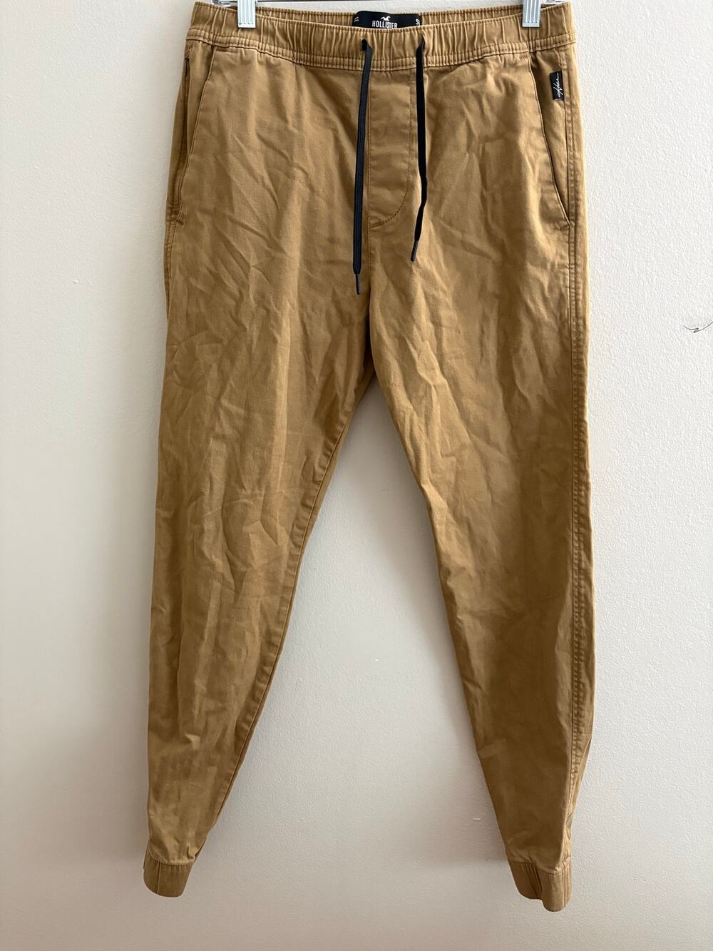 Hollister Skinny Joggers Khaki Tan Advanced Stretch Casual Pants Men's Size S